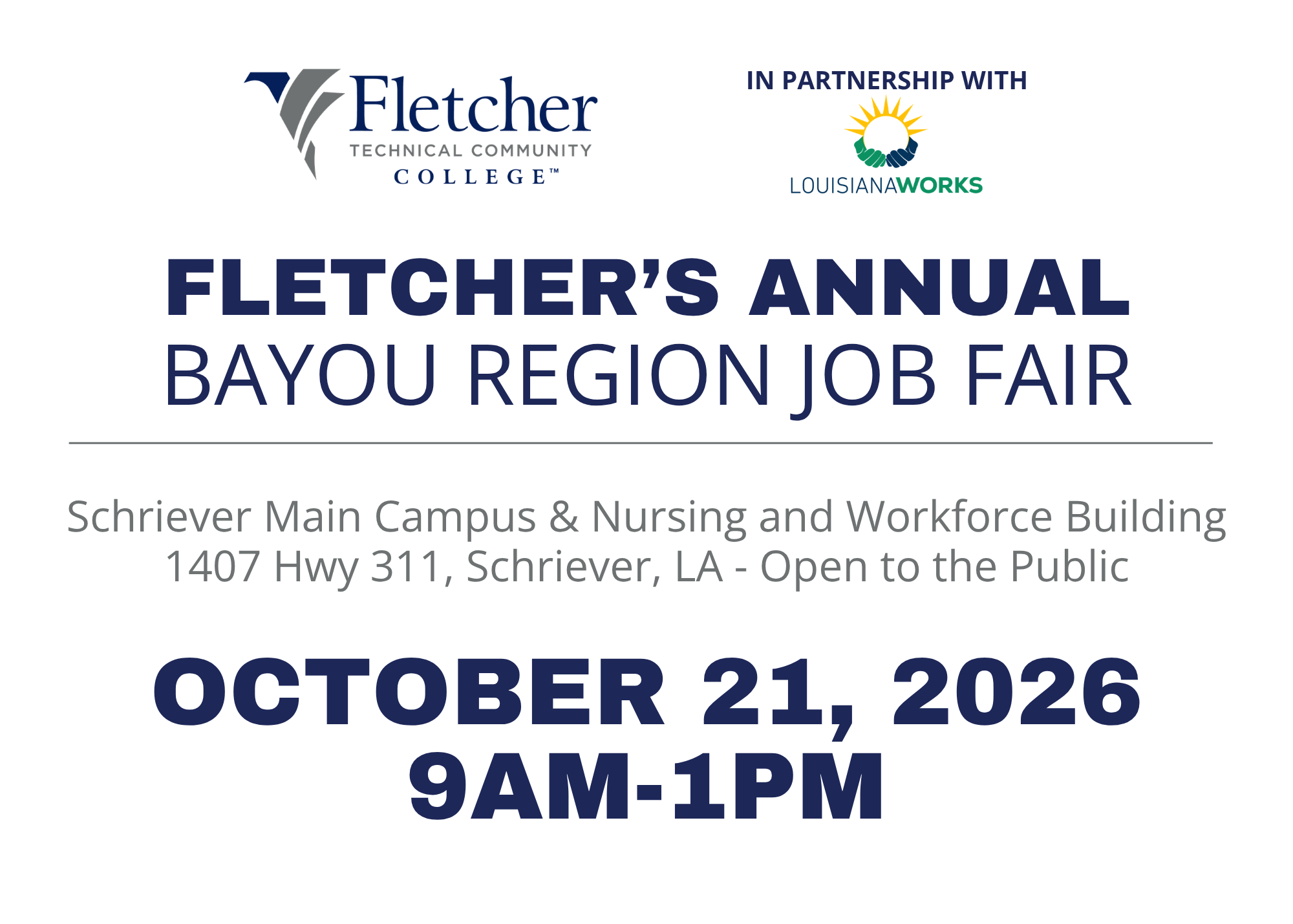 Fletcher's Annual Bayou Region Job Fair